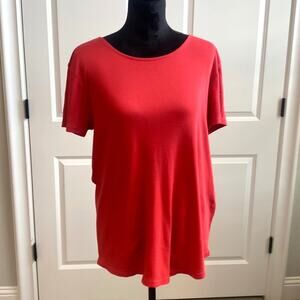 J. Jill Pima Crew Neck Tee in Red